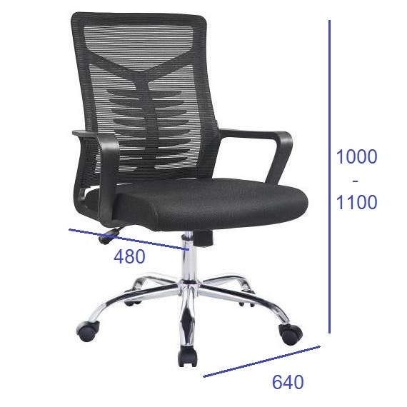 Ghế lưới nhân viên chân inox PT353